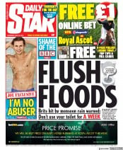 Daily Star (UK) Newspaper Front Page for 20 June 2019