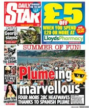 Daily Star (UK) Newspaper Front Page for 20 June 2022