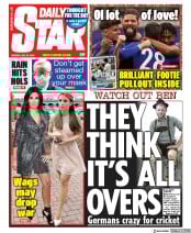 Daily Star (UK) Newspaper Front Page for 20 July 2020