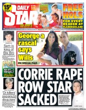 Daily Star (UK) Newspaper Front Page for 20 August 2013