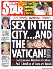 Daily Star (UK) Newspaper Front Page for 20 August 2015