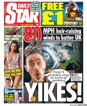 Daily Star (UK) Newspaper Front Page for 20 August 2020