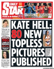 Daily Star (UK) Newspaper Front Page for 20 September 2012