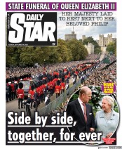 Daily Star (UK) Newspaper Front Page for 20 September 2022