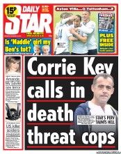 Daily Star (UK) Newspaper Front Page for 21 October 2013