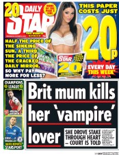 Daily Star (UK) Newspaper Front Page for 21 October 2015