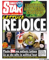 Daily Star (UK) Newspaper Front Page for 21 October 2022