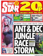 Daily Star (UK) Newspaper Front Page for 21 November 2016