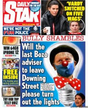 Daily Star (UK) Newspaper Front Page for 21 November 2020