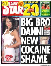 Daily Star (UK) Newspaper Front Page for 21 January 2016