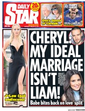 Daily Star (UK) Newspaper Front Page for 21 February 2018