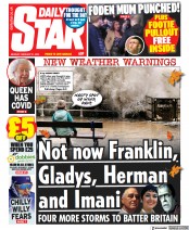 Daily Star (UK) Newspaper Front Page for 21 February 2022