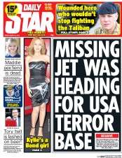 Daily Star (UK) Newspaper Front Page for 21 March 2014