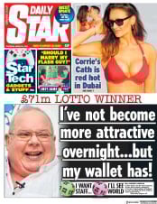 Daily Star (UK) Newspaper Front Page for 21 March 2019