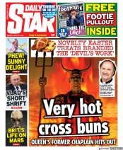 Daily Star (UK) Newspaper Front Page for 21 March 2022