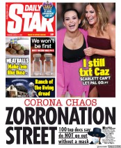 Daily Star (UK) Newspaper Front Page for 21 April 2020