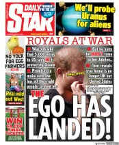 Daily Star (UK) Newspaper Front Page for 21 April 2022