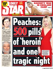Daily Star (UK) Newspaper Front Page for 21 May 2014