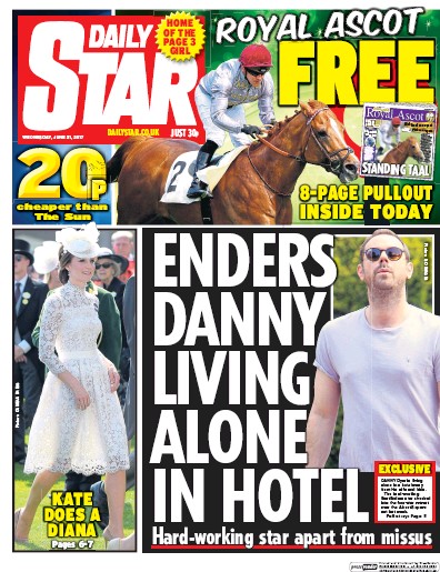 Daily Star Newspaper Front Page (UK) for 21 June 2017