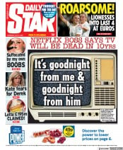 Daily Star (UK) Newspaper Front Page for 21 July 2022