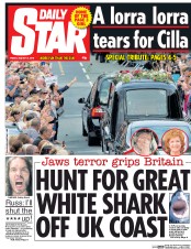 Daily Star (UK) Newspaper Front Page for 21 August 2015