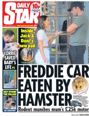 Daily Star (UK) Newspaper Front Page for 21 August 2018