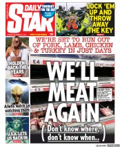 Daily Star (UK) Newspaper Front Page for 21 September 2021