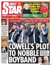 Daily Star (UK) Newspaper Front Page for 22 October 2012