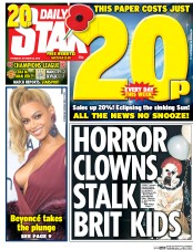 Daily Star (UK) Newspaper Front Page for 22 October 2015