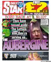 Daily Star (UK) Newspaper Front Page for 22 October 2022