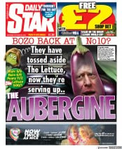 Daily Star (UK) Newspaper Front Page for 22 October 2022