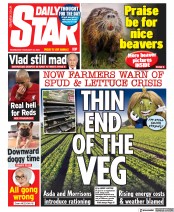 Daily Star (UK) Newspaper Front Page for 22 February 2023