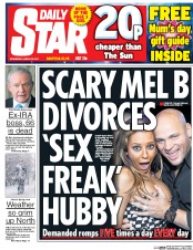 Daily Star (UK) Newspaper Front Page for 22 March 2017