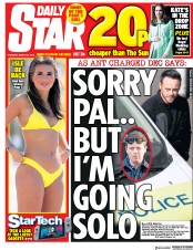 Daily Star (UK) Newspaper Front Page for 22 March 2018