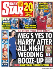 Daily Star (UK) Newspaper Front Page for 22 May 2017