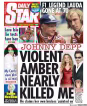 Daily Star (UK) Newspaper Front Page for 22 May 2019