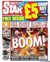 Daily Star (UK) Newspaper Front Page for 22 May 2021