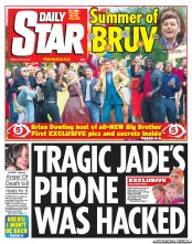 Daily Star (UK) Newspaper Front Page for 22 July 2011