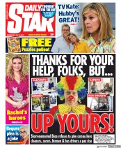Daily Star (UK) Newspaper Front Page for 22 July 2020