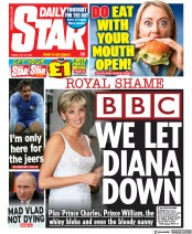 Daily Star (UK) Newspaper Front Page for 22 July 2022