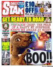 Daily Star (UK) Newspaper Front Page for 22 July 2023