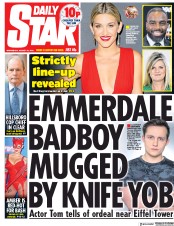 Daily Star (UK) Newspaper Front Page for 22 August 2018