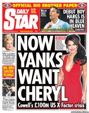Daily Star (UK) Newspaper Front Page for 22 September 2011