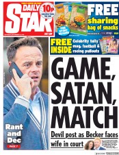 Daily Star (UK) Newspaper Front Page for 22 September 2018