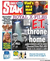 Daily Star (UK) Newspaper Front Page for 22 September 2022