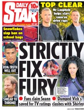 Daily Star (UK) Newspaper Front Page for 23 October 2018