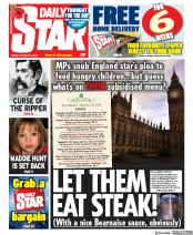 Daily Star (UK) Newspaper Front Page for 23 October 2020