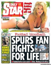 Daily Star (UK) Newspaper Front Page for 23 November 2012