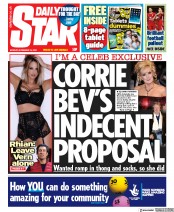 Daily Star (UK) Newspaper Front Page for 23 November 2020