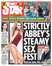 Daily Star (UK) Newspaper Front Page for 23 December 2013